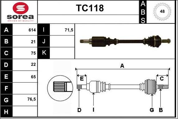 Sera TC118 - Pogonska osovina www.molydon.hr