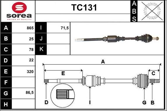 Sera TC131 - Pogonska osovina www.molydon.hr