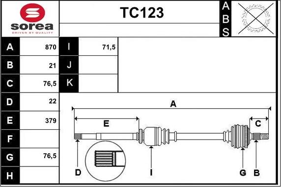 Sera TC123 - Pogonska osovina www.molydon.hr