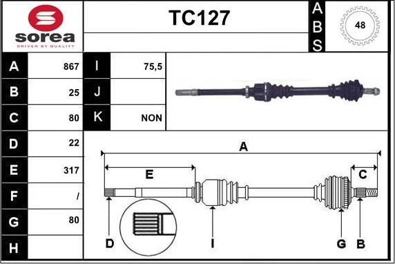 Sera TC127 - Pogonska osovina www.molydon.hr