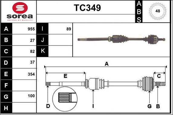 Sera TC349 - Pogonska osovina www.molydon.hr