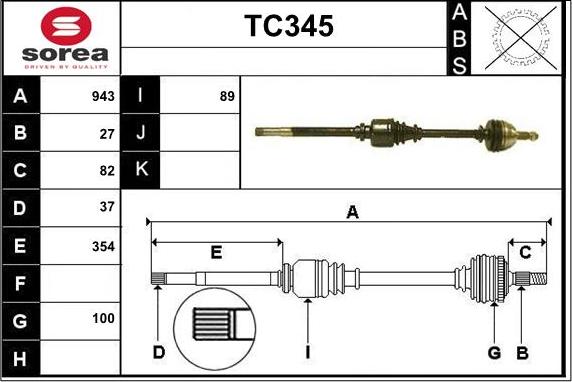 Sera TC345 - Pogonska osovina www.molydon.hr