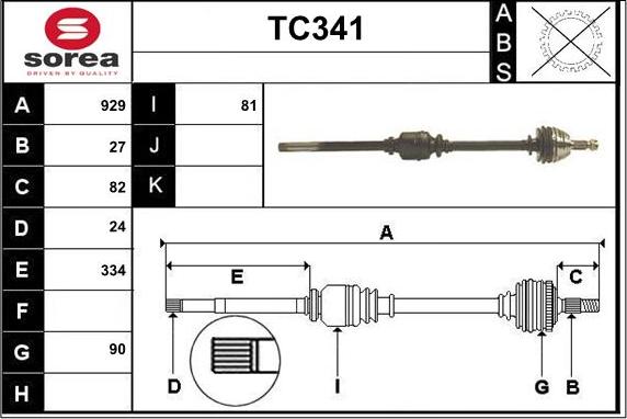 Sera TC341 - Pogonska osovina www.molydon.hr