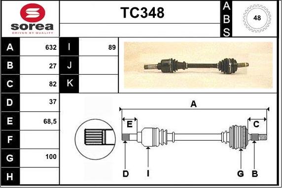 Sera TC348 - Pogonska osovina www.molydon.hr