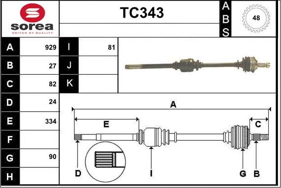 Sera TC343 - Pogonska osovina www.molydon.hr