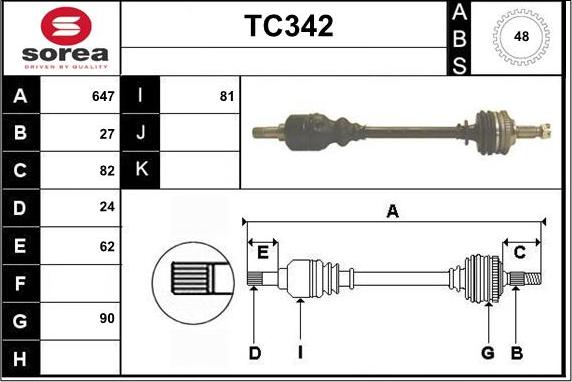 Sera TC342 - Pogonska osovina www.molydon.hr