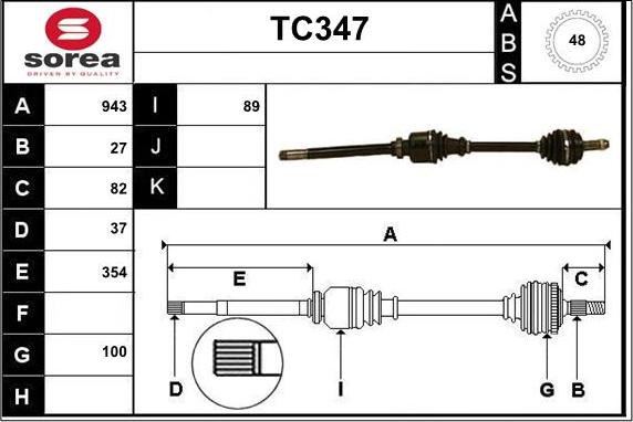 Sera TC347 - Pogonska osovina www.molydon.hr