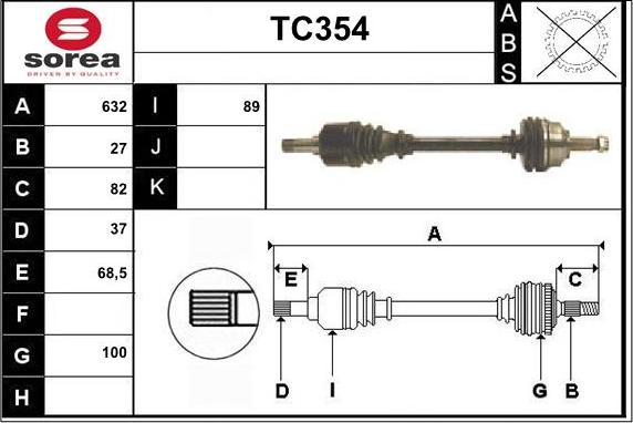 Sera TC354 - Pogonska osovina www.molydon.hr