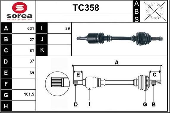 Sera TC358 - Pogonska osovina www.molydon.hr