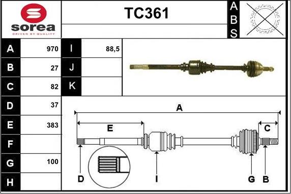 Sera TC361 - Pogonska osovina www.molydon.hr