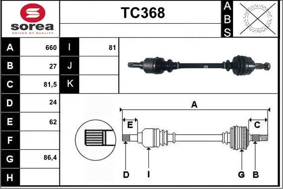 Sera TC368 - Pogonska osovina www.molydon.hr