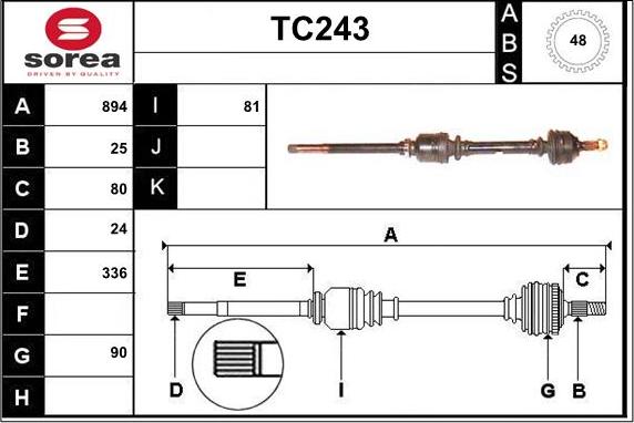 Sera TC243 - Pogonska osovina www.molydon.hr