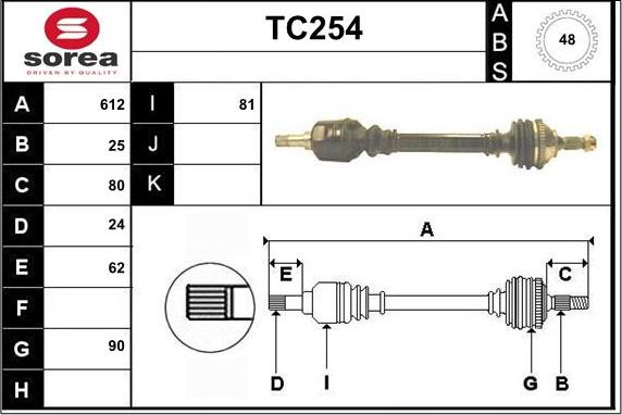 Sera TC254 - Pogonska osovina www.molydon.hr