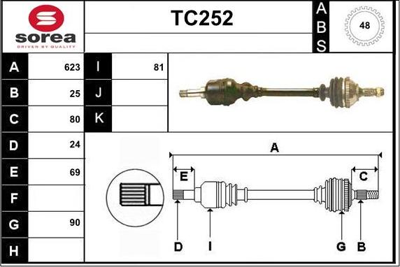 Sera TC252 - Pogonska osovina www.molydon.hr