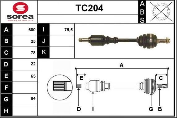 Sera TC204 - Pogonska osovina www.molydon.hr