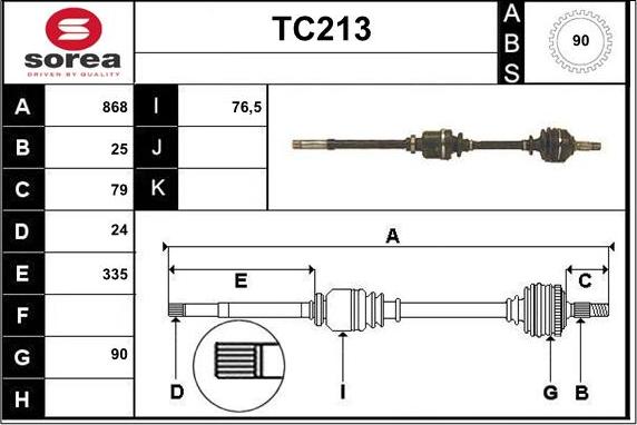 Sera TC213 - Pogonska osovina www.molydon.hr