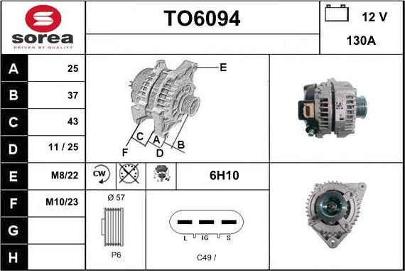 Sera TO6094 - Alternator www.molydon.hr