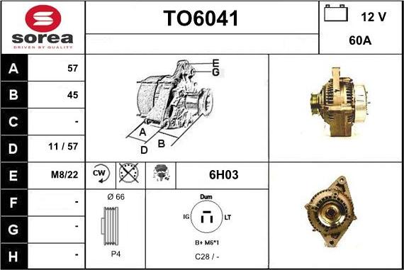 Sera TO6041 - Alternator www.molydon.hr