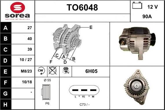 Sera TO6048 - Alternator www.molydon.hr