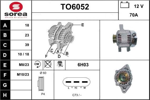 Sera TO6052 - Alternator www.molydon.hr