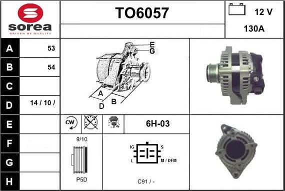 Sera TO6057 - Alternator www.molydon.hr