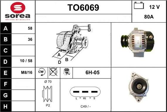 Sera TO6069 - Alternator www.molydon.hr