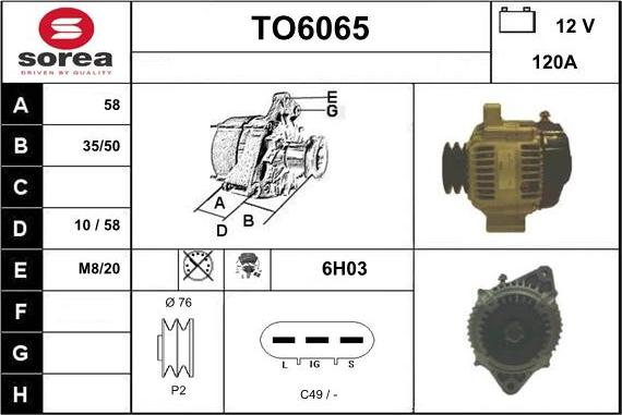 Sera TO6065 - Alternator www.molydon.hr