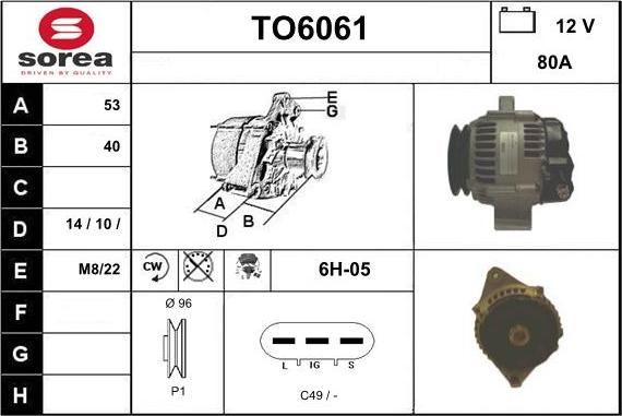 Sera TO6061 - Alternator www.molydon.hr