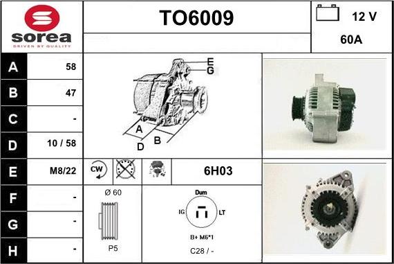 Sera TO6009 - Alternator www.molydon.hr