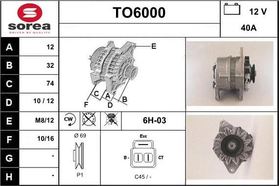 Sera TO6000 - Alternator www.molydon.hr