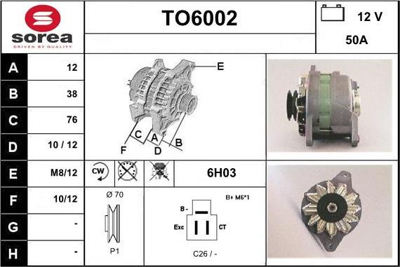 Sera TO6002 - Alternator www.molydon.hr