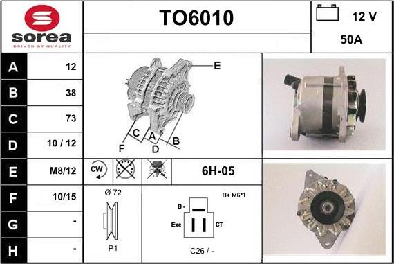 Sera TO6010 - Alternator www.molydon.hr