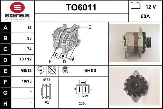 Sera TO6011 - Alternator www.molydon.hr