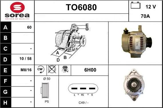 Sera TO6080 - Alternator www.molydon.hr