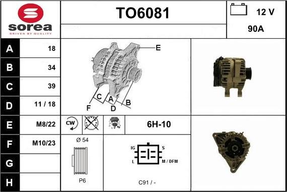 Sera TO6081 - Alternator www.molydon.hr