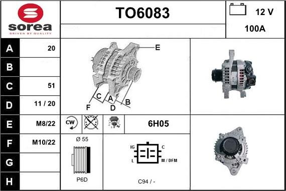 Sera TO6083 - Alternator www.molydon.hr