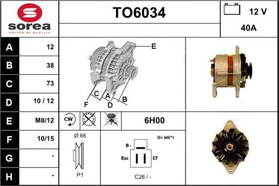 Sera TO6034 - Alternator www.molydon.hr