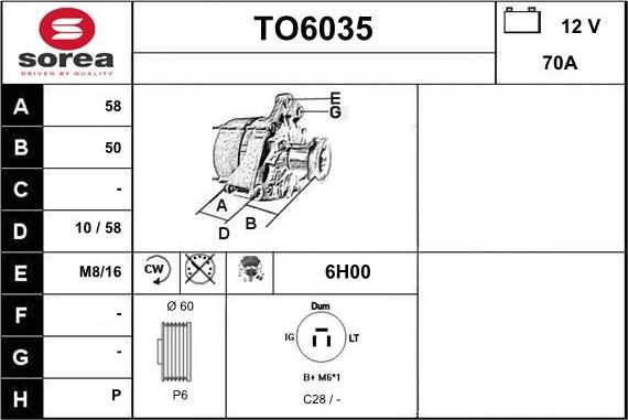 Sera TO6035 - Alternator www.molydon.hr