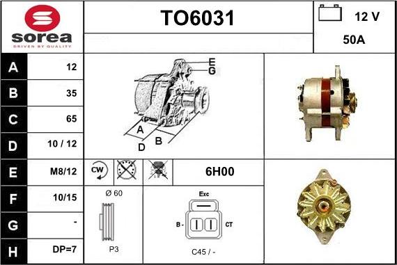 Sera TO6031 - Alternator www.molydon.hr