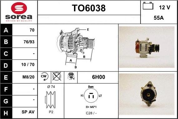 Sera TO6038 - Alternator www.molydon.hr