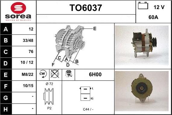 Sera TO6037 - Alternator www.molydon.hr