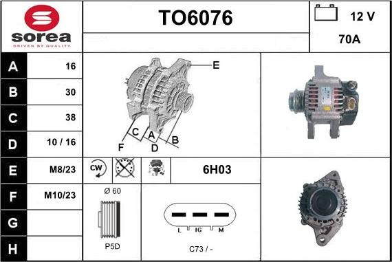 Sera TO6076 - Alternator www.molydon.hr