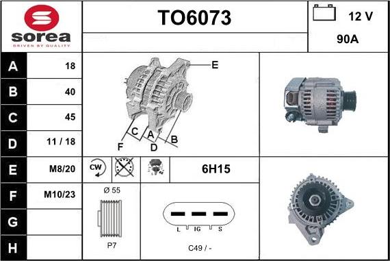 Sera TO6073 - Alternator www.molydon.hr