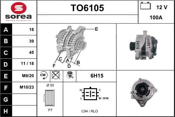 Sera TO6105 - Alternator www.molydon.hr