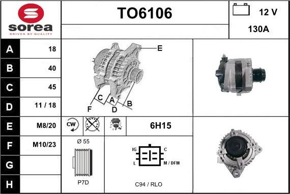 Sera TO6106 - Alternator www.molydon.hr