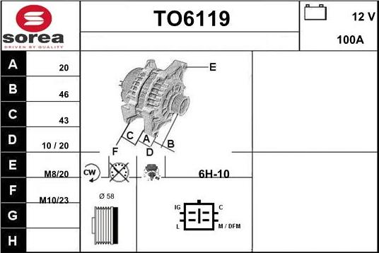 Sera TO6119 - Alternator www.molydon.hr