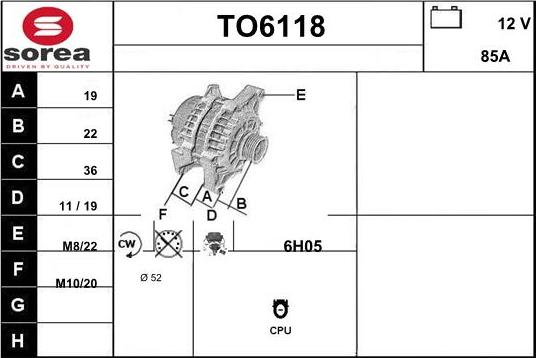 Sera TO6118 - Alternator www.molydon.hr