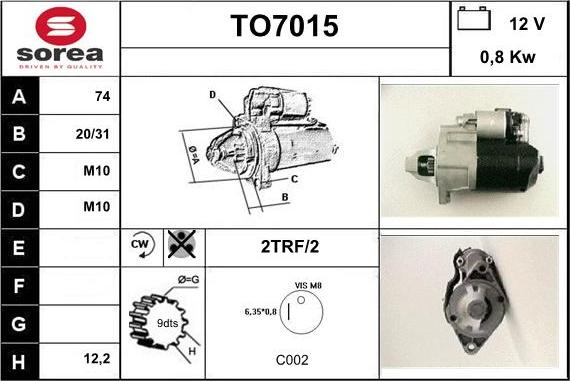 Sera TO7015 - Starter www.molydon.hr