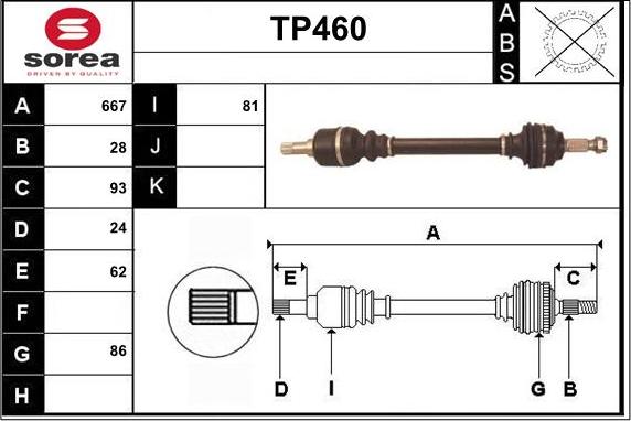 Sera TP460 - Pogonska osovina www.molydon.hr