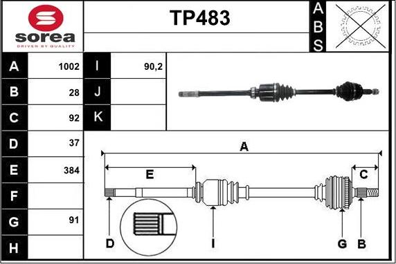 Sera TP483 - Pogonska osovina www.molydon.hr